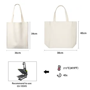 Sac de shopping en lin blanc colorant, sac personnalisé pour sublimation