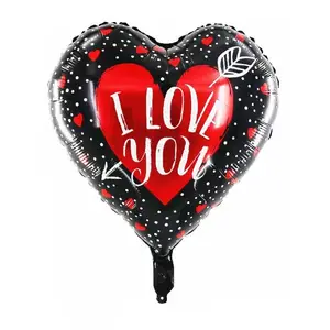 Balon Helium Foil Pesta Hari Valentine Garland Balon Hati Aku Mencintaimu Pertunangan Pernikahan