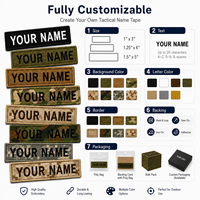 Parches de Nombre Personalizados Bordados al por Mayor, Parches Tácticos con Nombre Personalizado, con Gancho y Bucle para Uniformes y Equipo