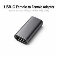Adaptador Portátil Directo de Fábrica, Acoplador Extensor Tipo C Hembra-Hembra con Carcasa de Aluminio para Carga y Transferencia de Datos de Portátiles y Móviles