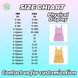 केरुई कस्टम लोगो बच्चों को सक्रिय करता है Tutu skorts सक्रिय सेट बच्चों को मोश टैंक ड्रेस के साथ सूट कपड़े के कपड़े के साथ टटू - Product Image 5