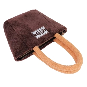 Pochette de voyage unisexe de luxe en peluche écologique, souple, vintage, avec fermeture éclair RFID USB, antivol, pour l'école et les voyages - Product Image 5