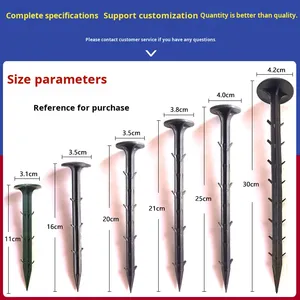 Al por mayor: Estacas de plástico para suelo con película de fijación, para jardín, invernadero, tela antihierbas, parasol y red antimosquitos - Product Image 5