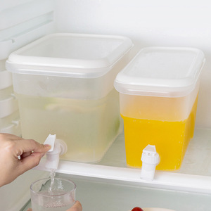 Pichet à eau froide pour réfrigérateur distributeurs de boissons de jus bouilloire avec robinet grande capacité PP plastique carré en plastique CLASSIC 3.5L/5L - Product Image 4