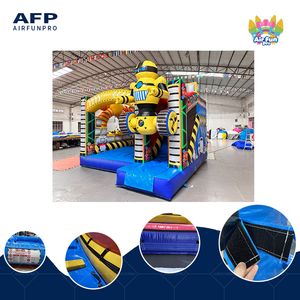 Structure gonflable commerciale d'extérieur <span class=keywords><strong>Robert</strong></span> : château rebondissant, toboggans et parcours d'obstacles gonflables, combo pour fêtes et célébrations - Product Image 3