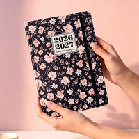 Organiseur de bureau quotidien et mensuel en cuir A5, couverture rigide, logo personnalisé, livraison rapide, cadeau, agenda 2026 2027