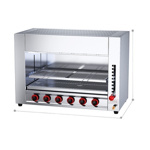 Gril-<span class=keywords><strong>salamandre</strong></span> professionnel à gaz 6 brûleurs infrarouges, fonduuré de fromage, en acier inoxydable robuste, four de cuisine pour restaurant - Product Image 1