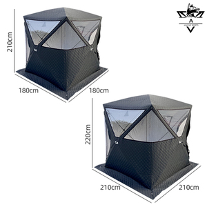 Carpa <span class=keywords><strong>de</strong></span> Pesca en Hielo Plegable, Aislada, Impermeable y Resistente al Viento, para 2-4 Personas, Portátil y Térmica - Product Image 4