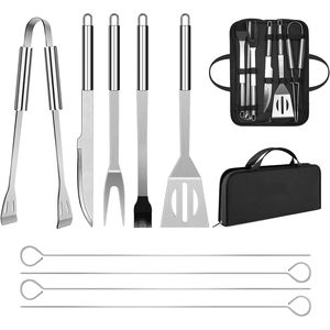 Penobon BBQ Utensil Set Stainless Steel 9-12 Pc Grill <b>Tools</b> With Carrying <b>Case</b> Portable For Charcoal Grilling - Product Image 1