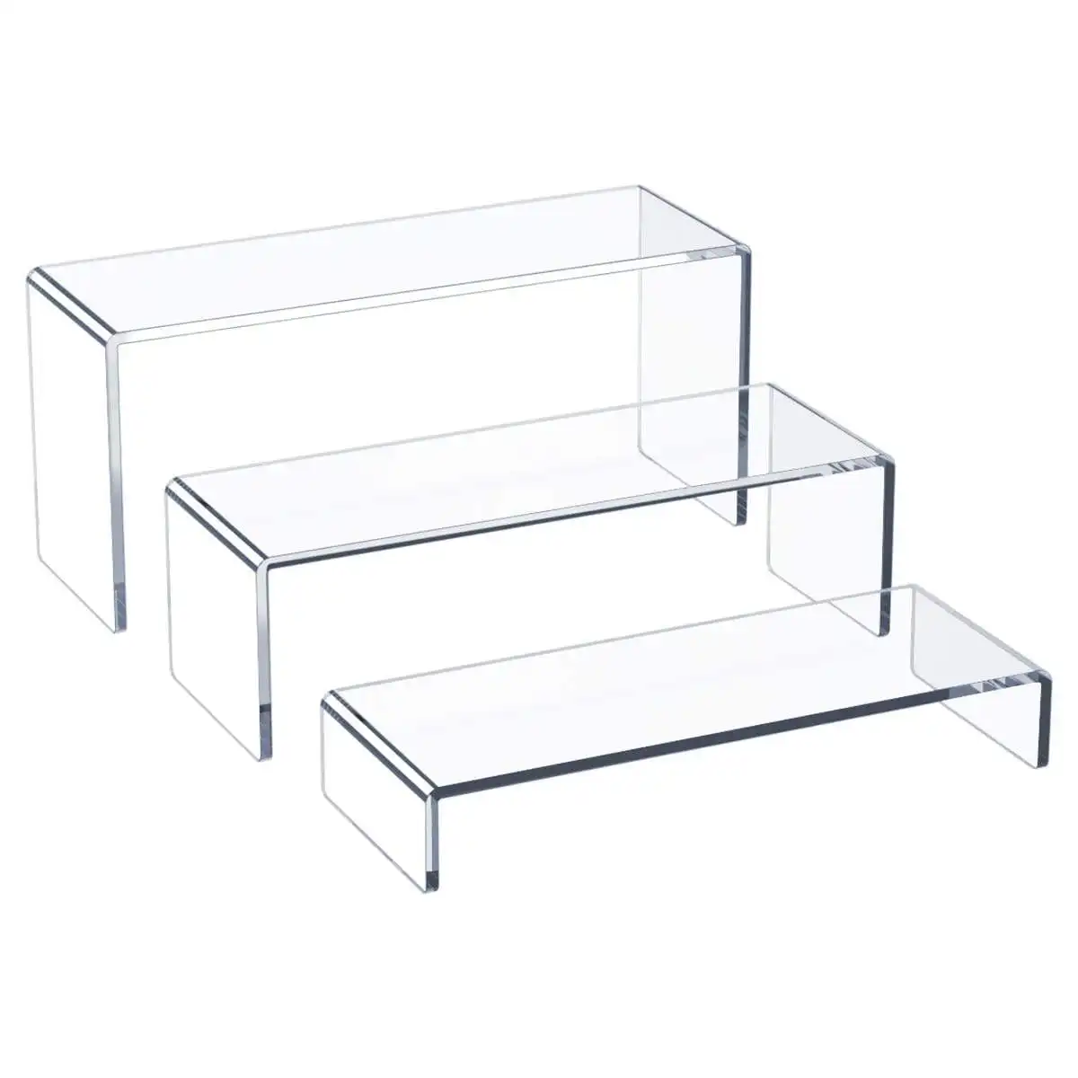 Individueller klarer Acrylwürfel Quadrat Acryl-Vorführständer Riser Acryl-Buffet-Lebensmittel-Vorstellungsständer