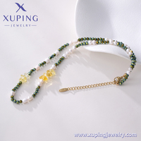 X000985187 XUPING JEWELRY Ensemble collier et bracelet perlé, en acier inoxydable, cadeau de Noël tendance pour femmes
