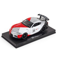 Modèle de voiture miniature en métal à l'échelle 1:32 Supra avec son et lumière, jouet en métal à rétrofriction, modèle de supercar