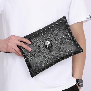Nouvelle Pochette Vintage Homme Motif Crâne Protection RFID Doublure Polyester Portefeuille Long Grande Capacité Sac à Main Enveloppe Tendance - Product Image 5