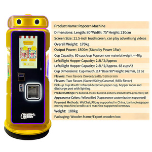 Máquina de Palomitas de Maíz Automática con Pantalla Táctil JOY FUNPLAY, Máquina Expendedora de Palomitas de Maíz para Cines y Centros Comerciales - Product Image 2