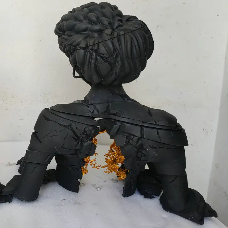 Mở ngực phụ nữ với vàng phổi điêu khắc 3D in Nhựa phụ nữ nhân vật tượng mô hình bức tượng