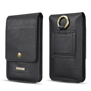 6.5 Inch Universal Outdoor Phone <strong>Bag</strong> Case for <strong>Smartphone</strong> Genuine Leather Wallet Pouch Belt Clip Multifunction Cases Pocket - Product Image 6