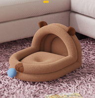 Nichoir pour chat universel quatre saisons semi-fermé, design original, portable, amovible et lavable, articles pour animaux de compagnie