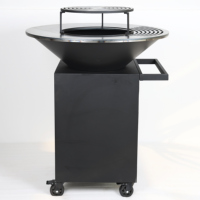 Barbecue multifonctionnel d'extérieur de haute qualité de 40 pouces avec plancha et grilles pour fêtes de famille