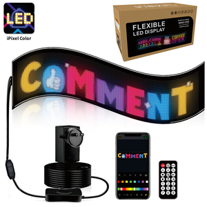 Pannello LED Flessibile 5V 78x20cm, Pannello LED a Matrice Scorrevole, Insegna LED per Auto, Schermo Indirizzabile Controllabile via App 78x20cm - Product Image 5