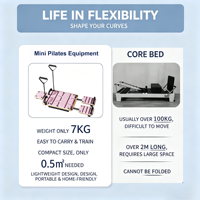 Nouvelle Table de Pilates d'Intérieur, Mini Appareil de Remodelage Corporel, Équipement de Studio pour le Renforcement du Corps avec Tube en Acier Inoxydable, Rétracteur