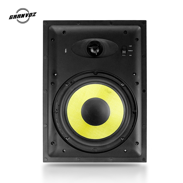 8" 2-Way In-Wall Speaker System Indoor 100 Watt Stereo Wall Mount Enclosed Full Range Deep Bass In-Ceiling Speaker