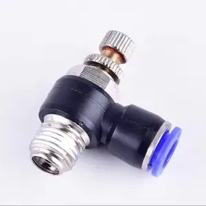 Luchtelleboog 90 Graden Miniatuur Flow Control Connector Pneumatische Sl-Serie Buisfitting