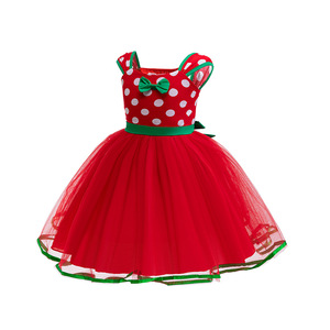 BAIGE Nuovo <span class=keywords><strong>Vestito</strong></span> Principessa Mickey <span class=keywords><strong>Minnie</strong></span> a Pois per Bambine, Abbigliamento Intero con Colletto a O e Pizzo Dolce - Product Image 2