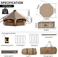Yurt mongol MC TOMOUNT quatre saisons en toile 16,4 pi * hauteur 9,2 pi avec cheminée 2000-3000 mm, imperméable, couleur et logo personnalisables, pour glamping