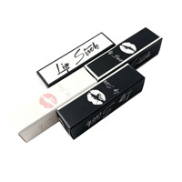 Boîte de tube de gloss à lèvres OEM personnalisée avec laminage mat, matériaux recyclés, logo et motifs de couleur personnalisés pour l'emballage cosmétique