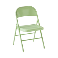 Chaises Pliantes Entièrement Métal Design Moderne, Noires Blanches, en Acier Léger et Portables, pour Écoles et Événements de Jardin Extérieurs