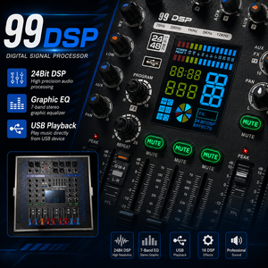 5-kanaals actieve <span class=keywords><strong>mixer</strong></span> met ingebouwde versterker en rackkast professionele audio mengtafel voor <span class=keywords><strong>DJ</strong></span> karaoke PA speakers - Product Image 5