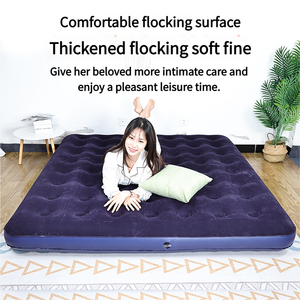 Portatile <span class=keywords><strong>pieghevole</strong></span> Design moderno floccaggio gonfiabile <span class=keywords><strong>letto</strong></span> matrimoniale <span class=keywords><strong>con</strong></span> pompa a mano per campeggio a casa auto pausa pranzo Hotel Park - Product Image 3