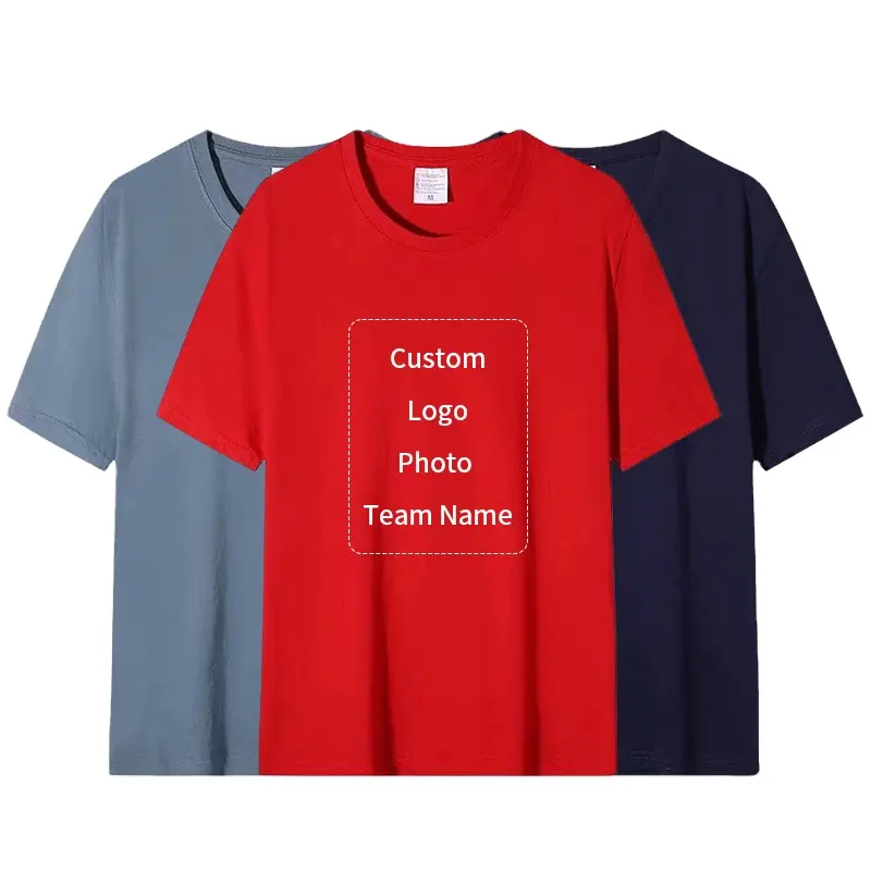 Multi color soft materials cotton custom logo men's O-neck t shirts Anti-Shrink/wrinkle/pilling crew neck t shirts