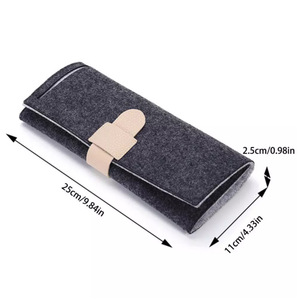 Wholesale custom felt jewelry bags, outdoor travel jewelry carrying bags, Korean style minimalist jewelry organizer bags - Product Image 5