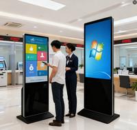 Écran tactile Android 2K de 55 pouces sur pied pour affichage numérique en intérieur, idéal pour les magasins de détail et les kiosques de signalisation directionnelle pour ascenseurs