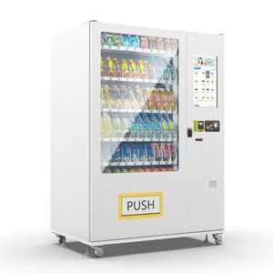 Máquina Expendedora de bebidas frías con pantalla táctil de 21,5 pulgadas al por mayor máquina expendedora refrigerada de alta calidad con elevador