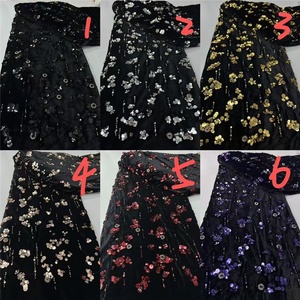 Nuevos Modelos 2025, Vestidos de <span class=keywords><strong>Lentejuelas</strong></span> Dobles Africanas Americanas, Bordados con Cuentas, Base de Malla, Encaje para Novios, 100% Poliéster - Product Image 6
