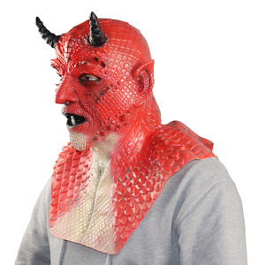 Máscara de <span class=keywords><strong>Diablo</strong></span> para <span class=keywords><strong>Halloween</strong></span> y Navidad, Segura, No Tóxica, de Látex, para Toda la Cara, con Guantes, Creativa, Duradera, para Bromas - Product Image 3