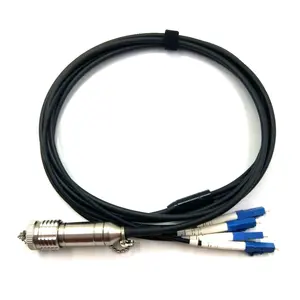 Conector de cabo de fibra ótica, à prova d'água, odc 4 núcleos, plugue de montagem de cabo de fibra