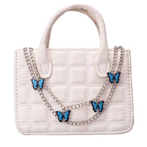 Cadena para bolso con colgante de mariposa, accesorio de moda de doble capa chapado en aleación para mujer - Product Image 1