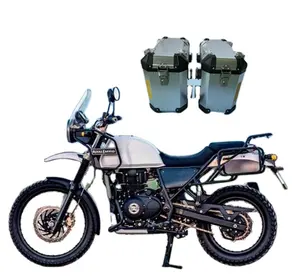 אלומיניום אופנוע צד תיבת עבור רויאל אנפילד ההימלאיה BS4 2020 אופנוע טנא עם מחזיקי