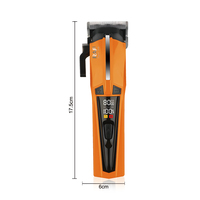 Mesin Cukur Rambut Profesional RAF R.486 dengan Motor Magnetik Kuat, Pengisian Daya Tipe C, Kabel 1M, 5W, Oranye, Set Perlengkapan