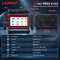 LAUNCH X431 PRO V5.0 Outil de programmation de clés antivol, Scanner de diagnostic d'immobilisateur, Remplacement du module IMMO