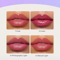 Brillant à lèvres liquide hydratant végétalien longue tenue haute pigmentation avec écran solaire, personnalisable (MSDS), effet repulpant, vente en gros, marque privée