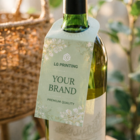 Étiquette personnalisée pour le col de bouteille, emballage personnalisé en boîte, boîte en papier pour bouteille de vin, marquage du produit et présentation en magasin