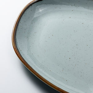 Juego de Vajilla Nórdica YAYU OEM, Platos de Cena para <span class=keywords><strong>Pasta</strong></span> Irregulares con Diseño Moteado Gris Mate, Plato de Cerámica Esmerilado Colorido - Product Image 3