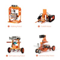 Weemake Kit Robot mobil DIY, Kit pendidikan Robot dengan lengan Robot mendorong keterampilan pengkodean untuk sekolah & Pendidikan