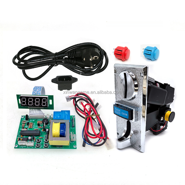 JY-16 110V/220V Timer Control PCB Board With Coin Acceptor DIY Kit for Vending Machine/Washing Machine Coin Pusher Game Console