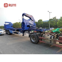 Chargeur latéral de conteneurs d'occasion, élévateur, semi-remorque de transport, conteneur de 20 pieds, 40 pieds, 3 essieux, 37 tonnes, remorques de camions porte-conteneurs