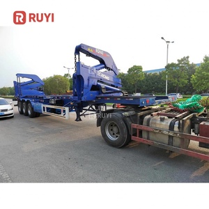 Chargeur latéral de conteneurs d'occasion, élévateur, semi-remorque de <span class=keywords><strong>transport</strong></span>, conteneur de 20 pieds, 40 pieds, 3 essieux, 37 tonnes, remorques de camions porte-conteneurs - Product Image 6